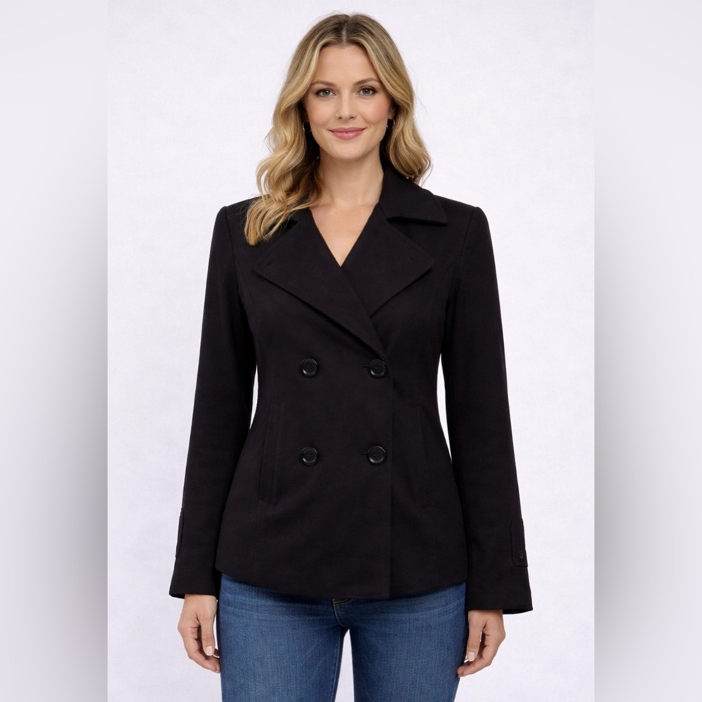 Chaps Women's Black Double -Breasted Blazer Size Small
